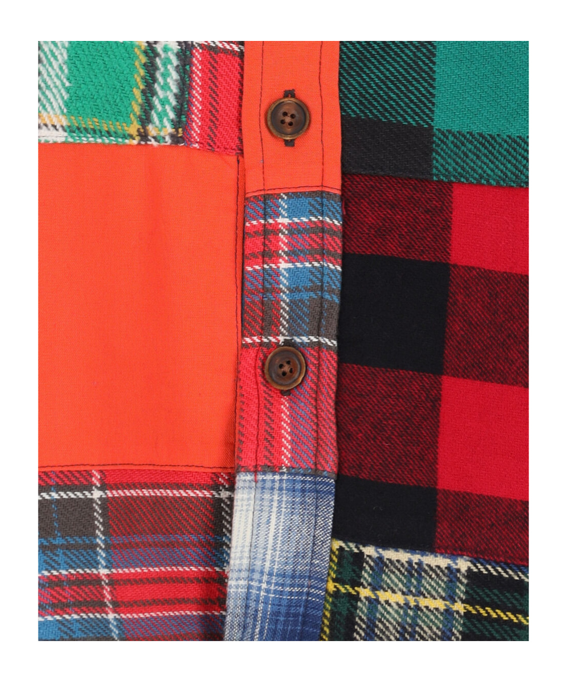 Polo Ralph Lauren Patchwork Long Sleeve Button Down In Multicolor