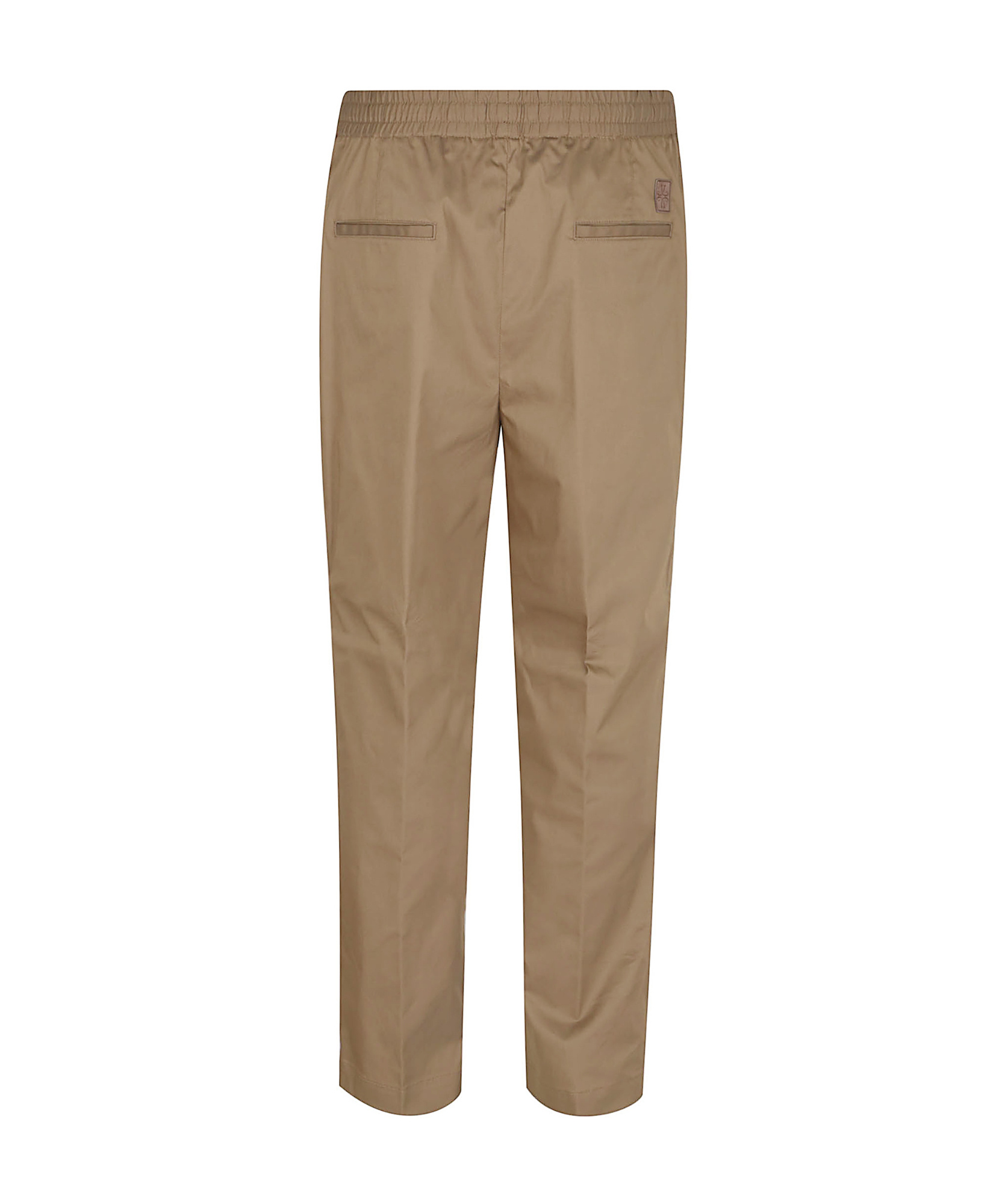 Jacob Cohen Camel Brown Low Carrot Fit Pants With Ruffled Details In Brown