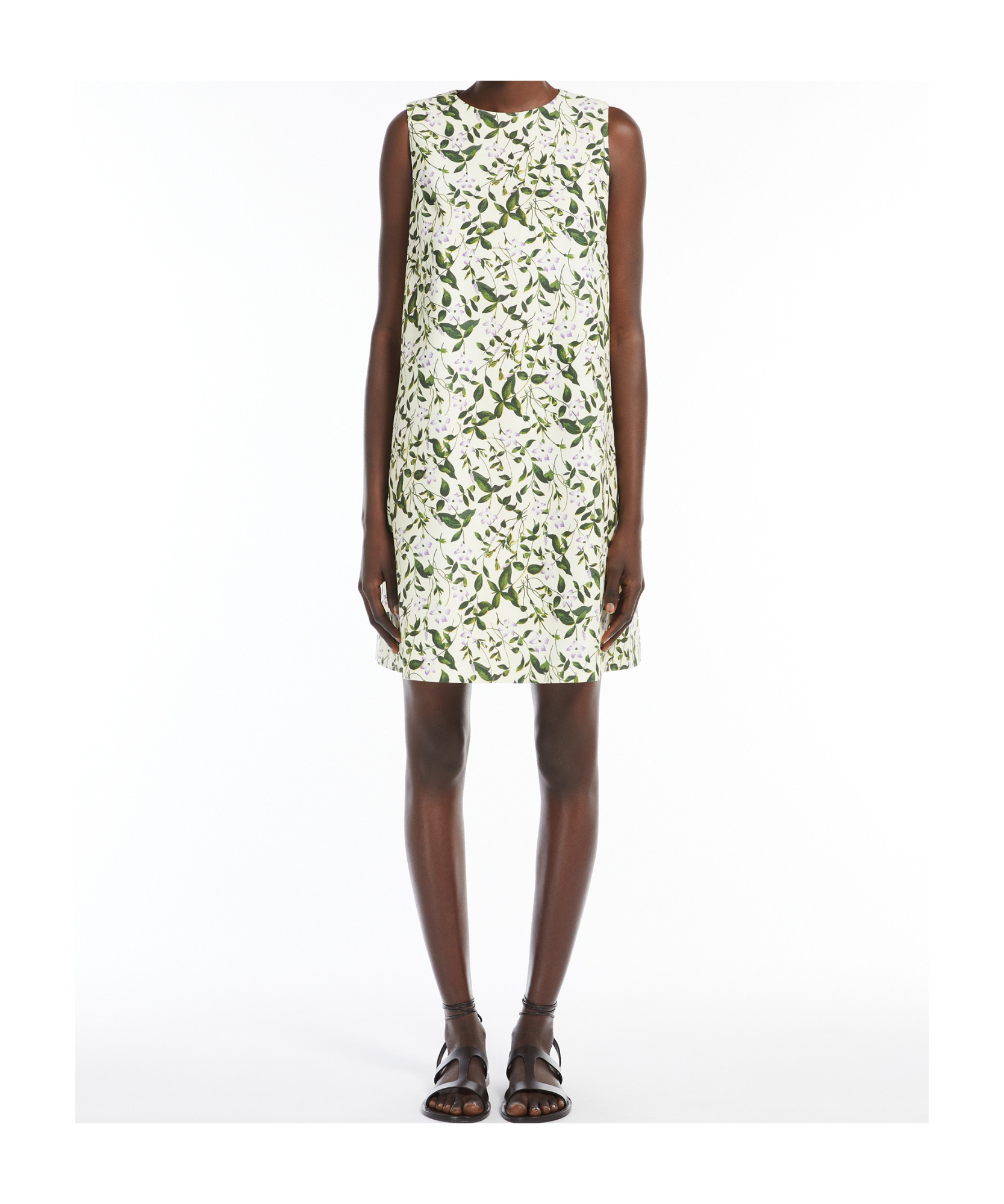 Weekend Max Mara Ornati Printed Cotton Dress In White