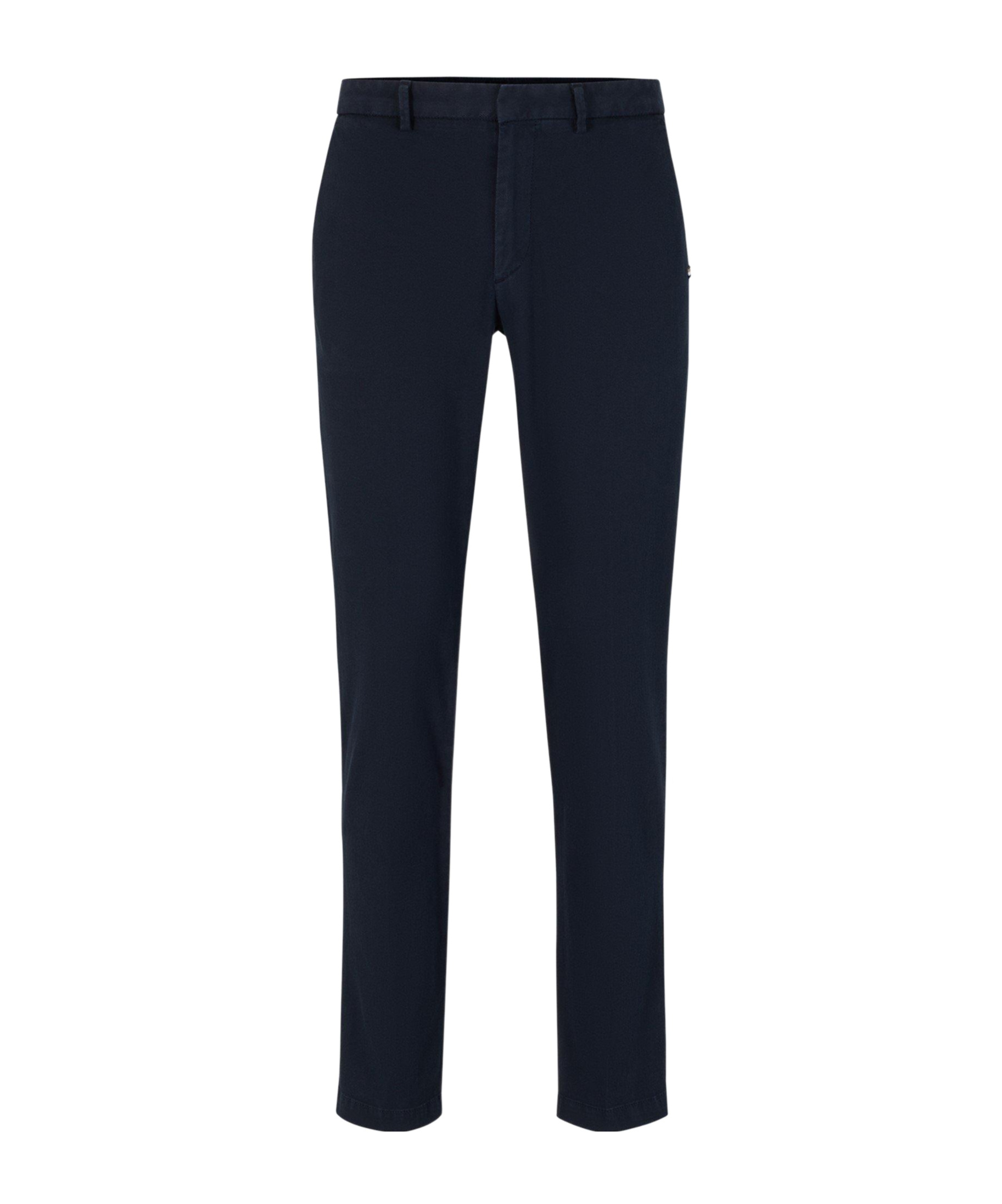 Hugo Boss Midrise Slimfit Casual Trousers In Blue