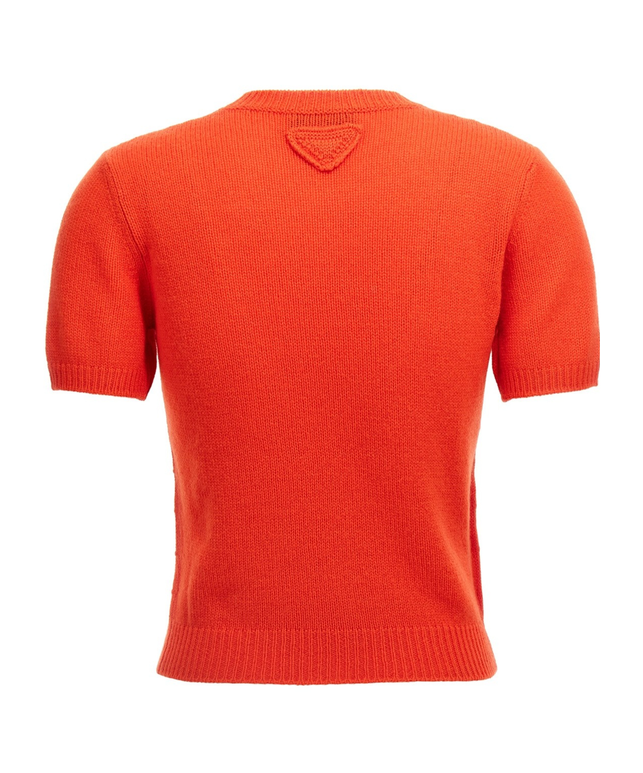 Prada Short-sleeved Sweater In Red