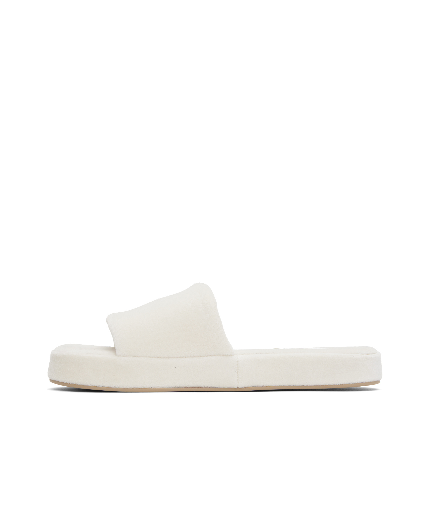 The Row Pillow Cozy Cotton Open-toe Slippers In White