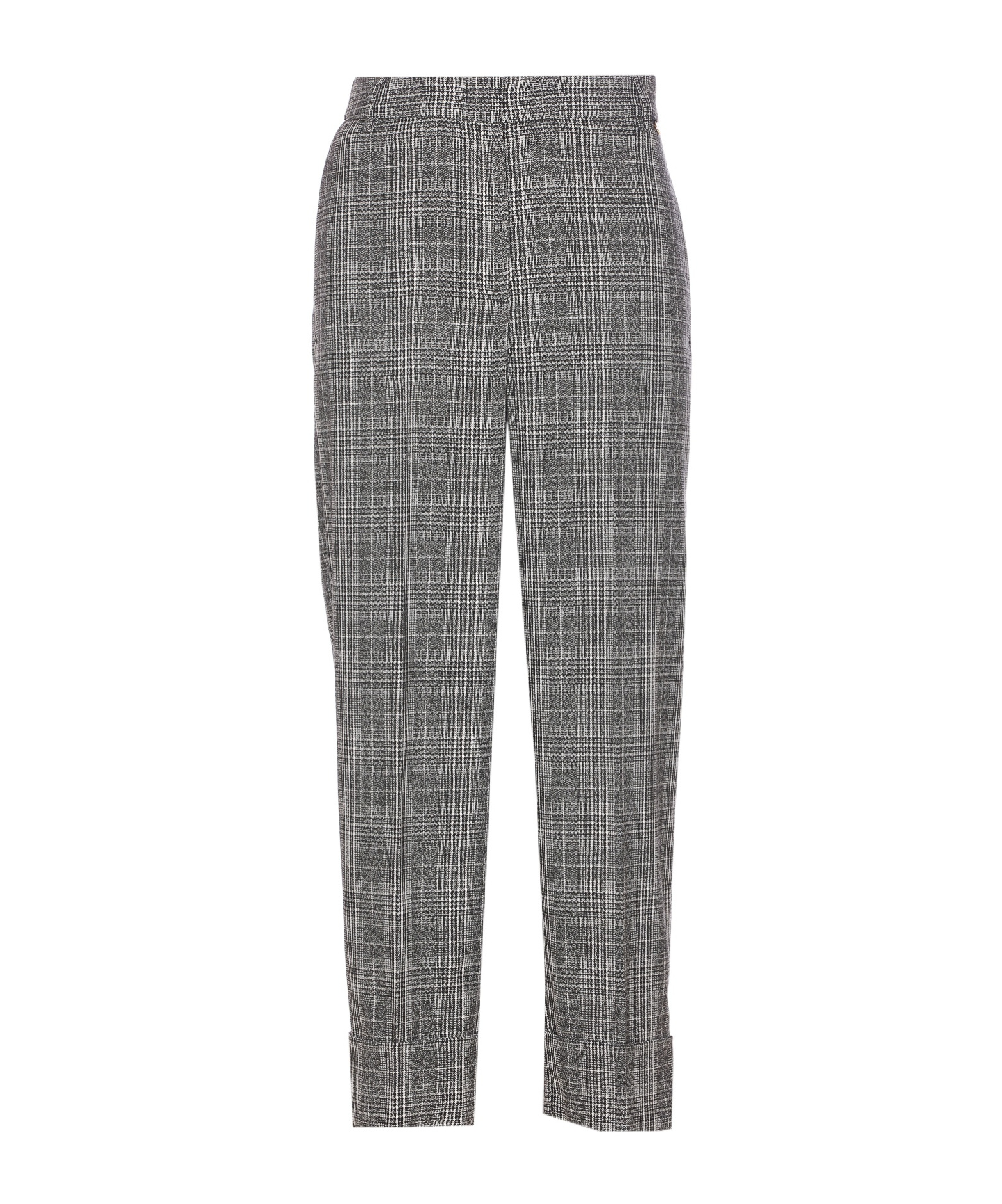 Liu •jo Plaid Casual Pants In Gray