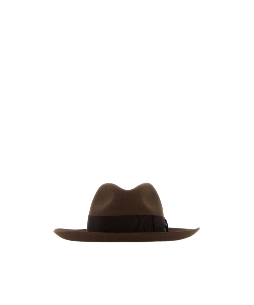 Borsalino Brown Wool Blend Alexander Hat In Brown