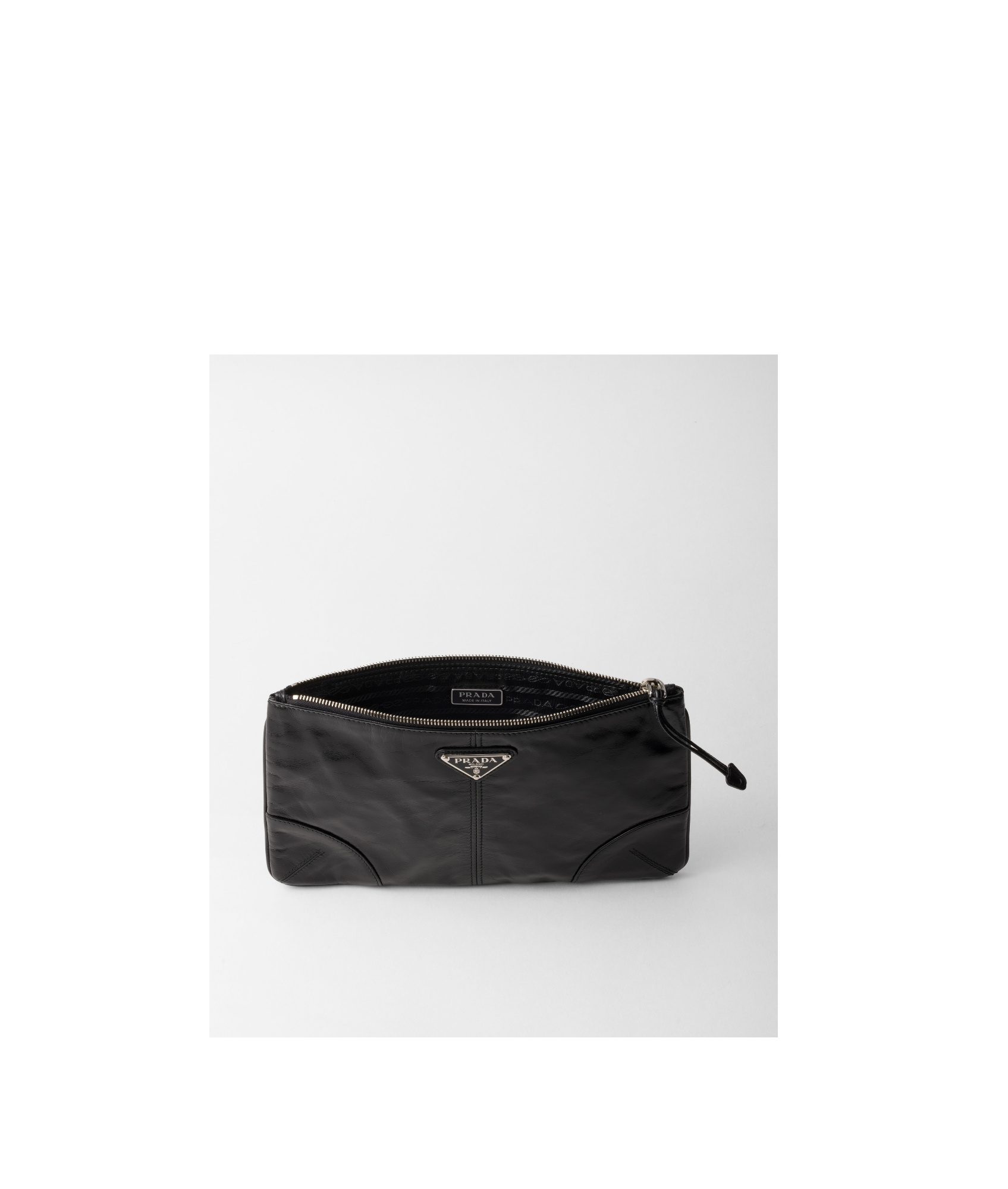 Prada Leather Wallet In Black