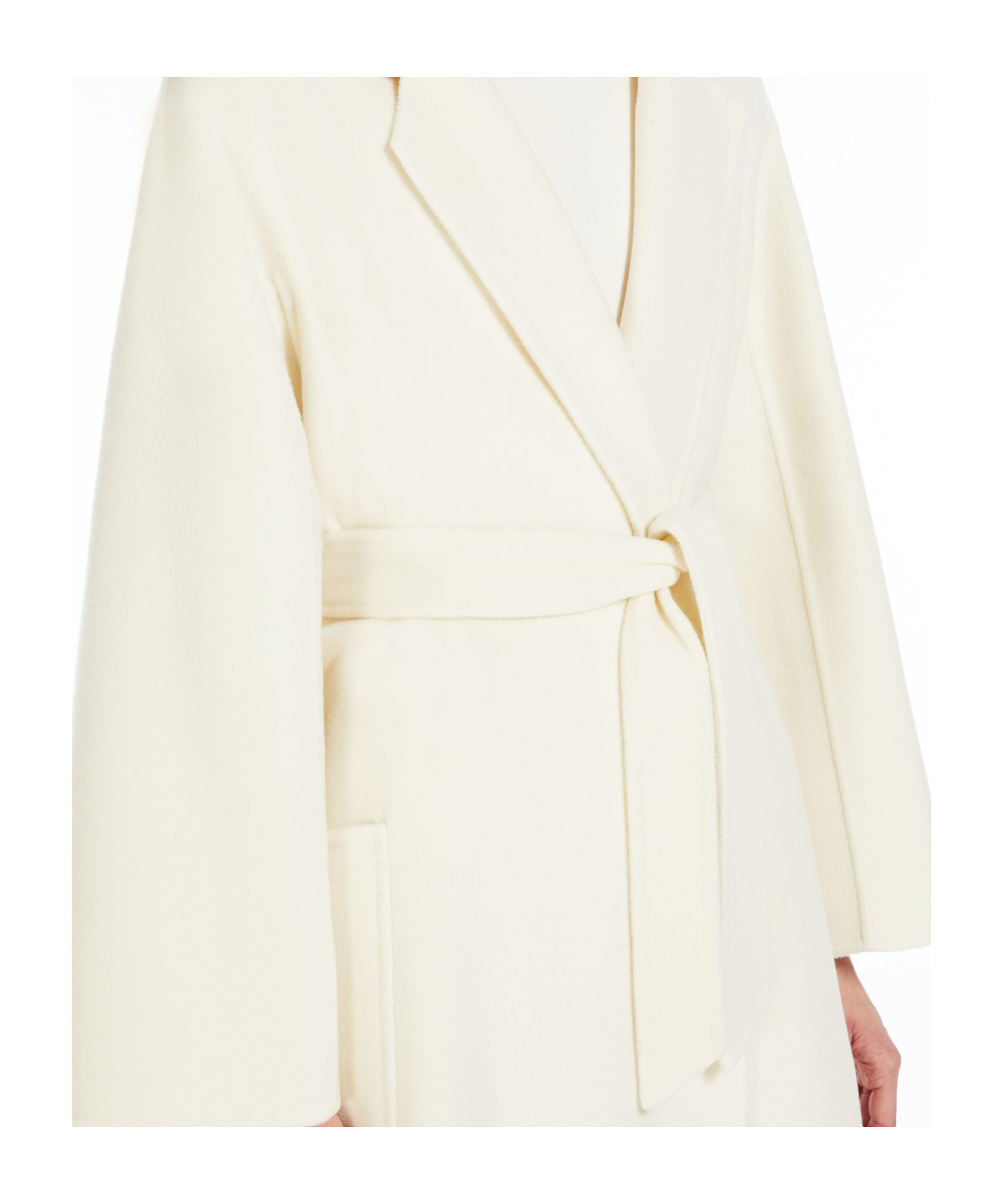 Max Mara White Alpaca Fragore Orsetto Biver Coat In White