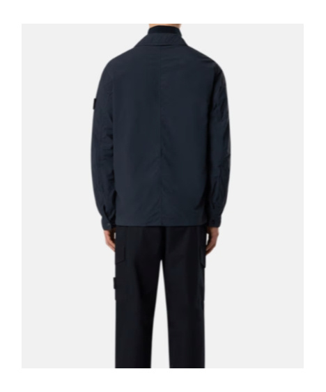 Stone Island Field Jacket With Soft Feel And Anti-drop In Blue