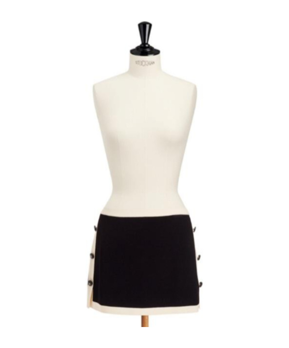 Dior Women Gonna Blu Profilo Bianco In Black