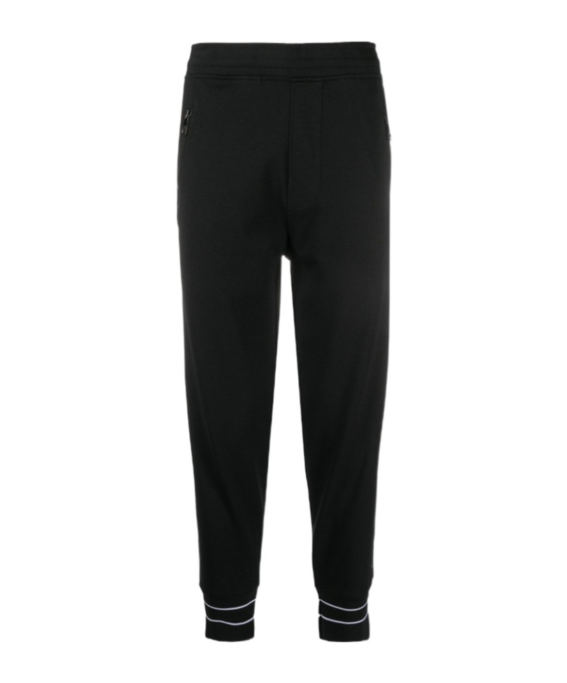 Neil Barrett Elastic Waist-edge Sweatpants In Black