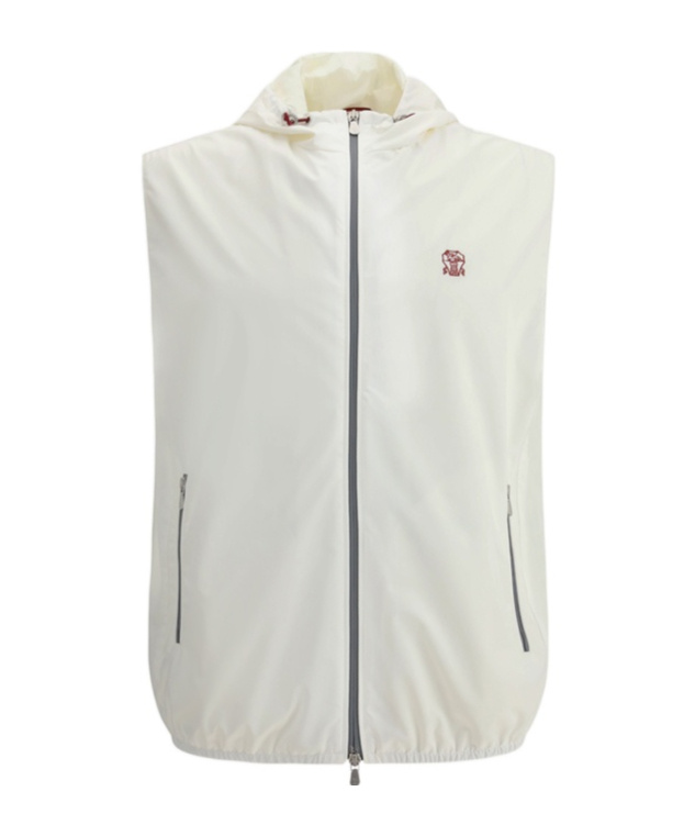 Brunello Cucinelli Embroidered Gilet In White