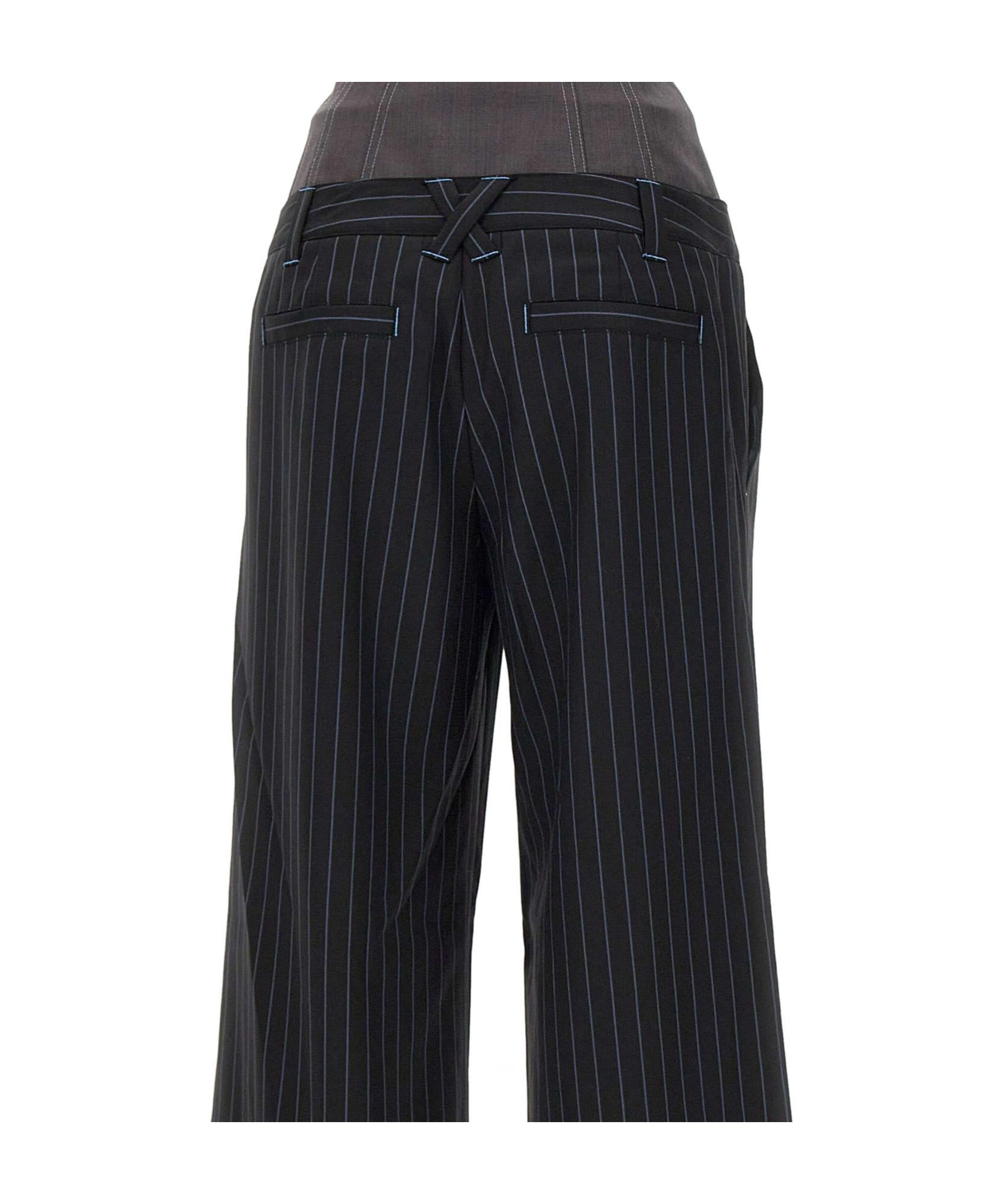 Shop Andersson Bell Lace-up Double Waist Trousers In Black
