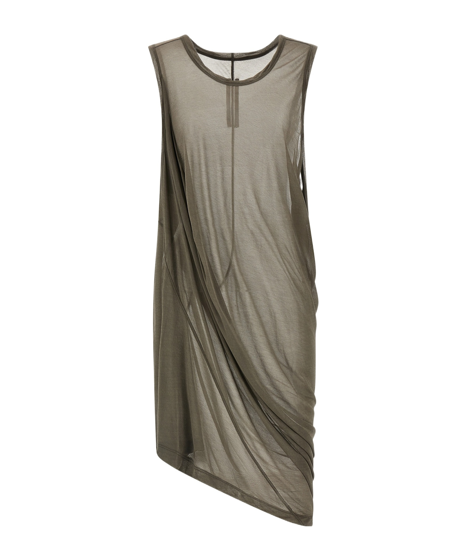 Rick Owens Anthem Tank Tops Gray In Green