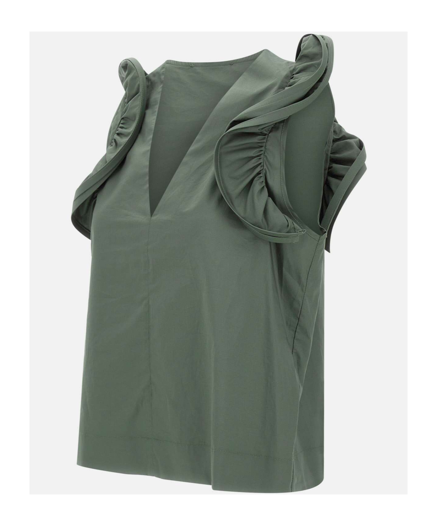 Kaos Ruffled Blouse In Green