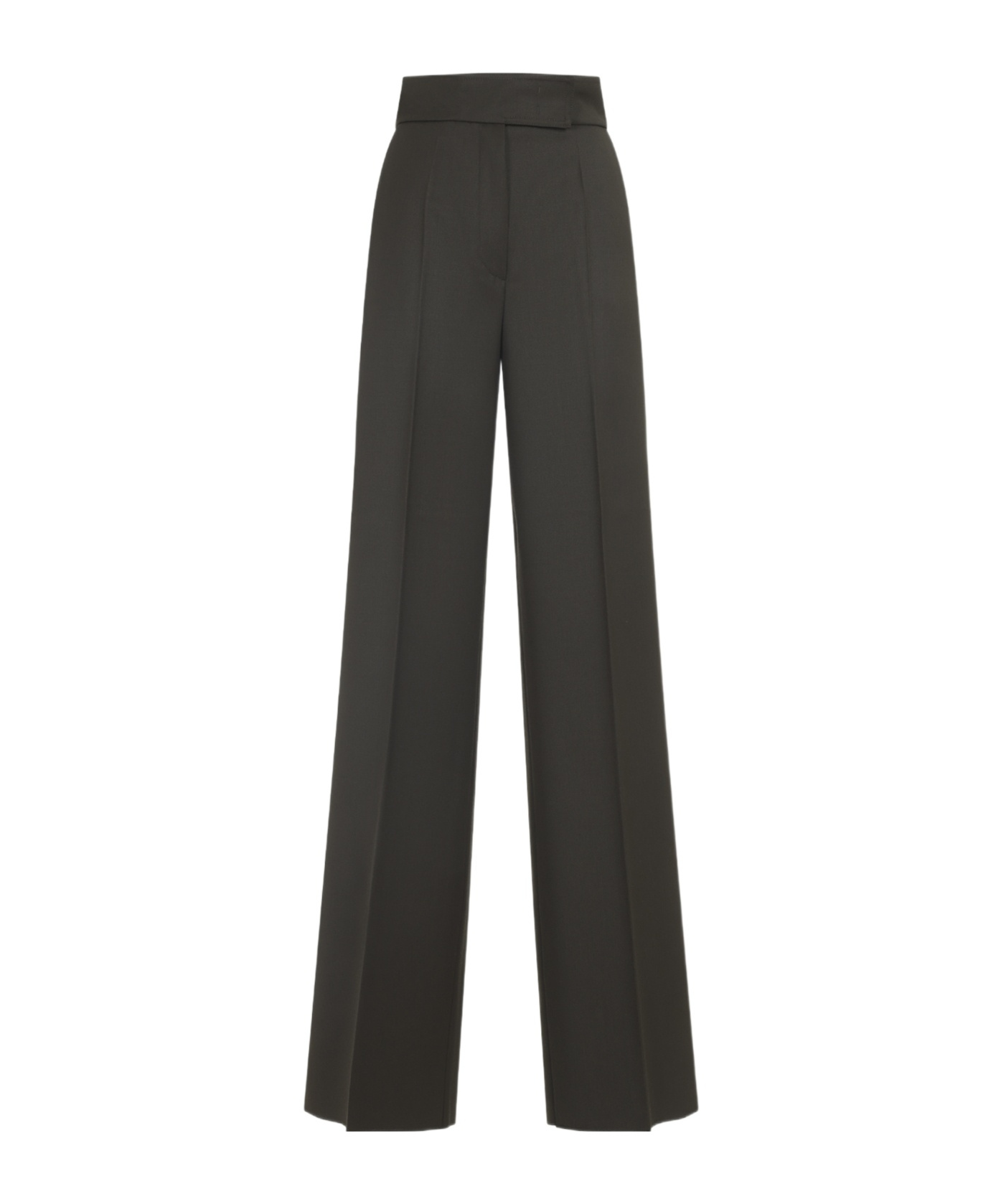 Max Mara Wide Leg Trousers Pleated Front In Blue