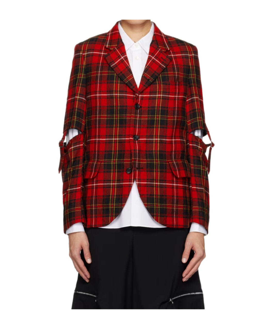 Comme Des Garçons Check Blazer In Multicolor