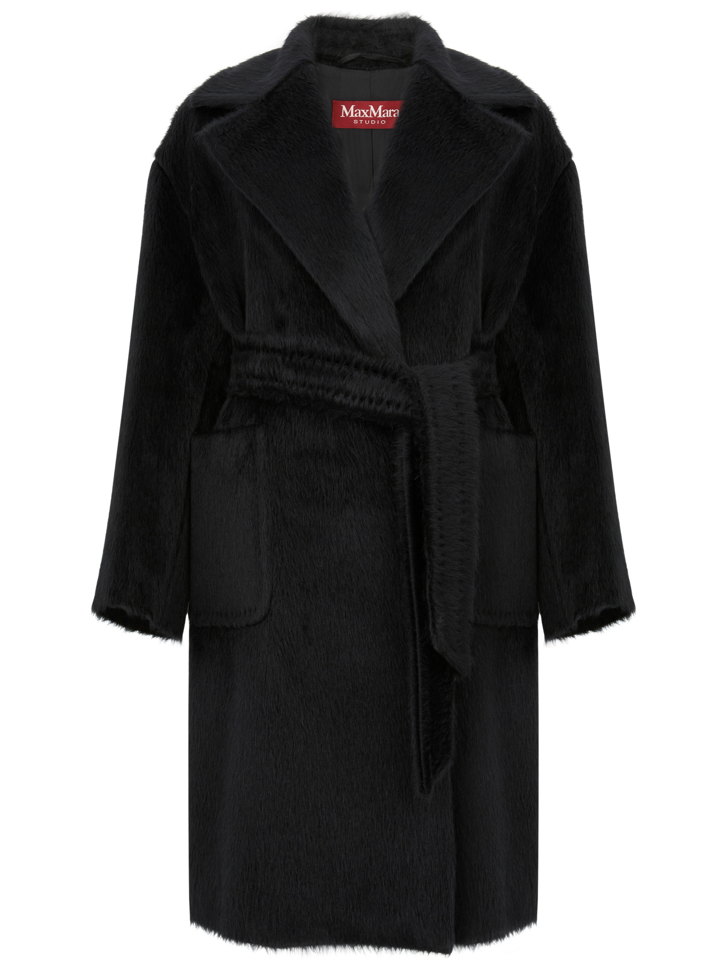 Max Mara Long-sleeved Coat In Black