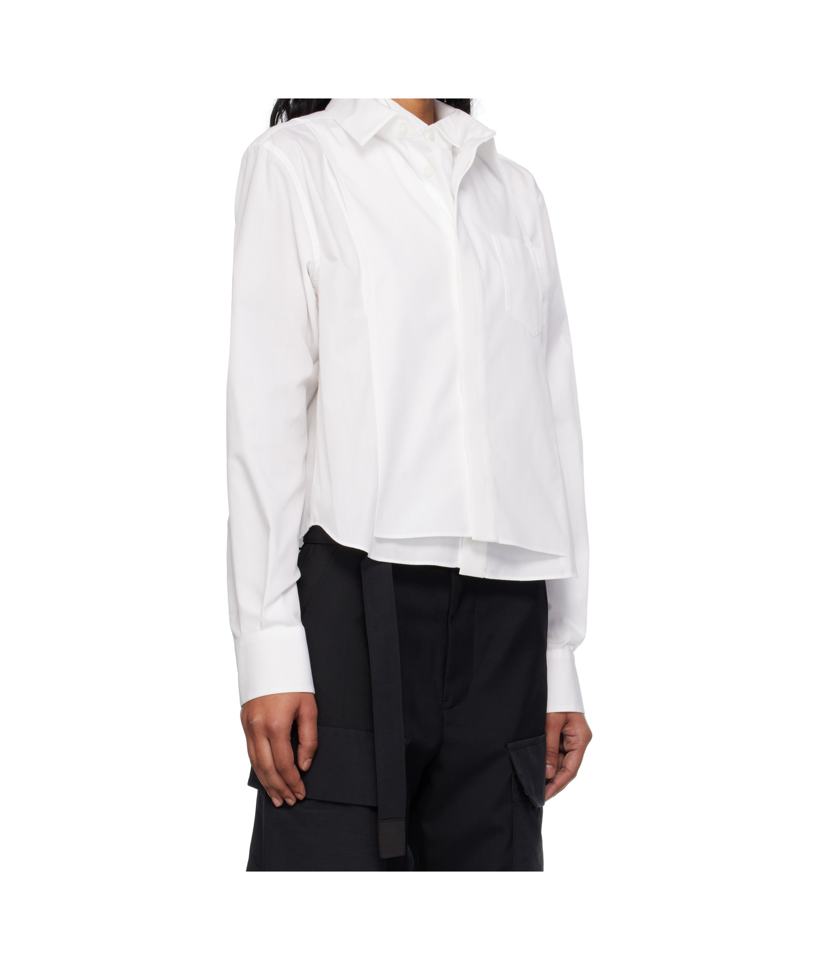 Sacai Long-sleeved Shirt In Red