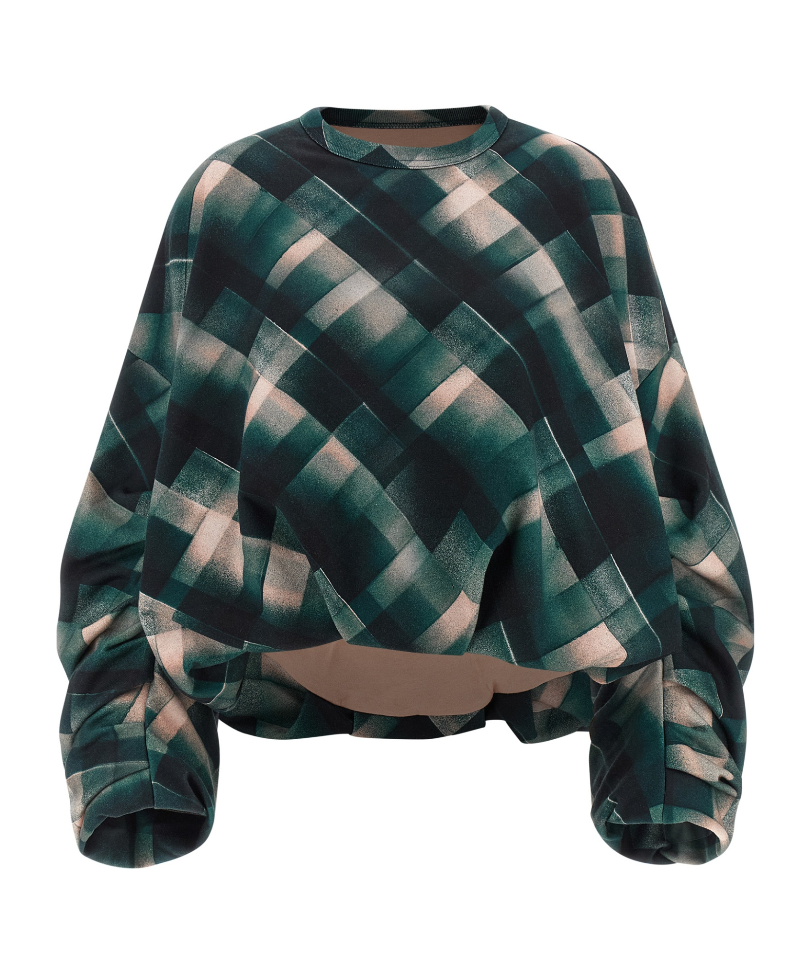 Dries Van Noten Abstract Pattern Long Sleeve Relaxed Sweatshirt In Green