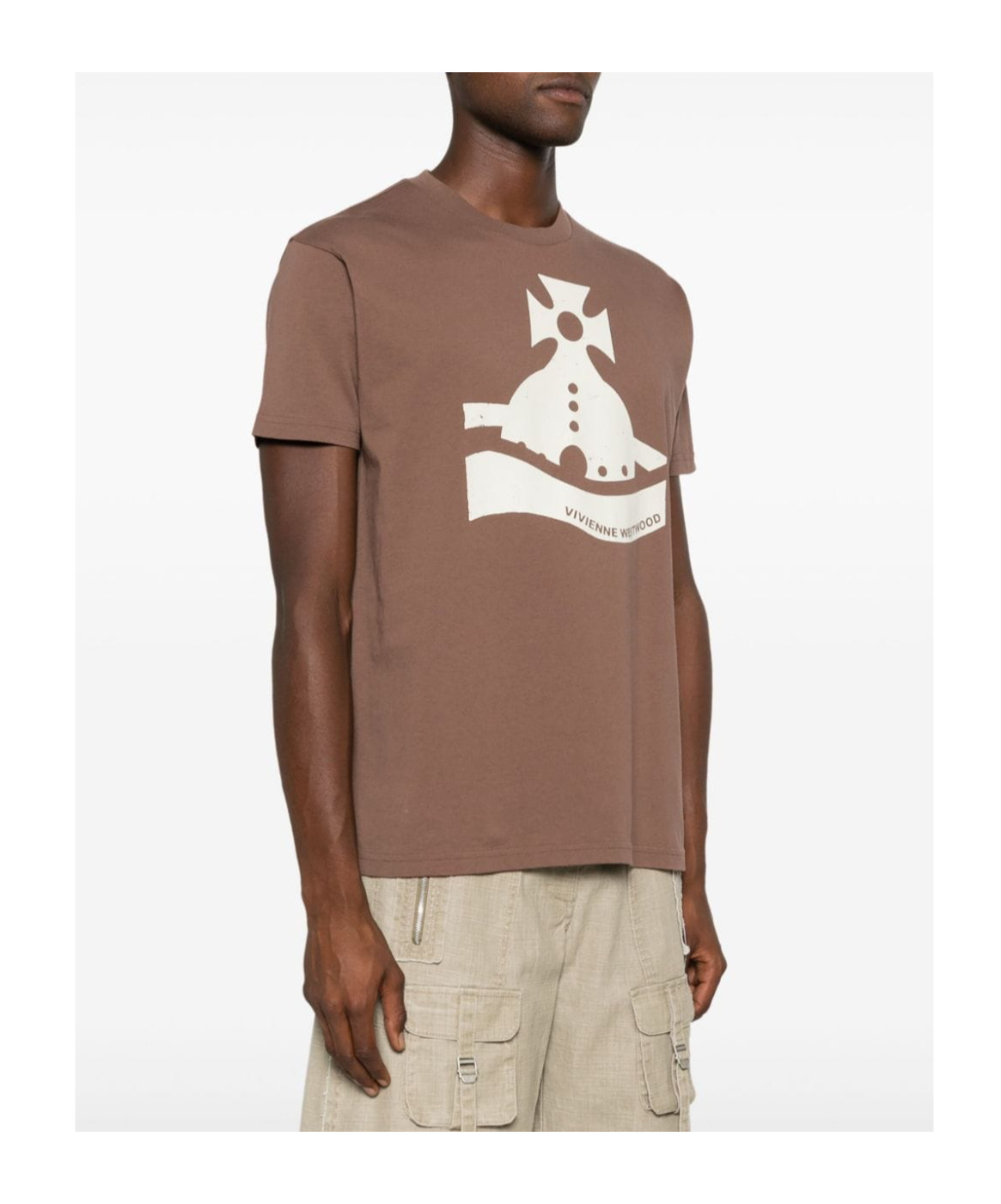 Vivienne Westwood Brown Sunken Orb Classic T-shirt In Brown