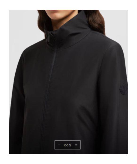 Moncler Robe Midi En Coton À Col Roulé In Black