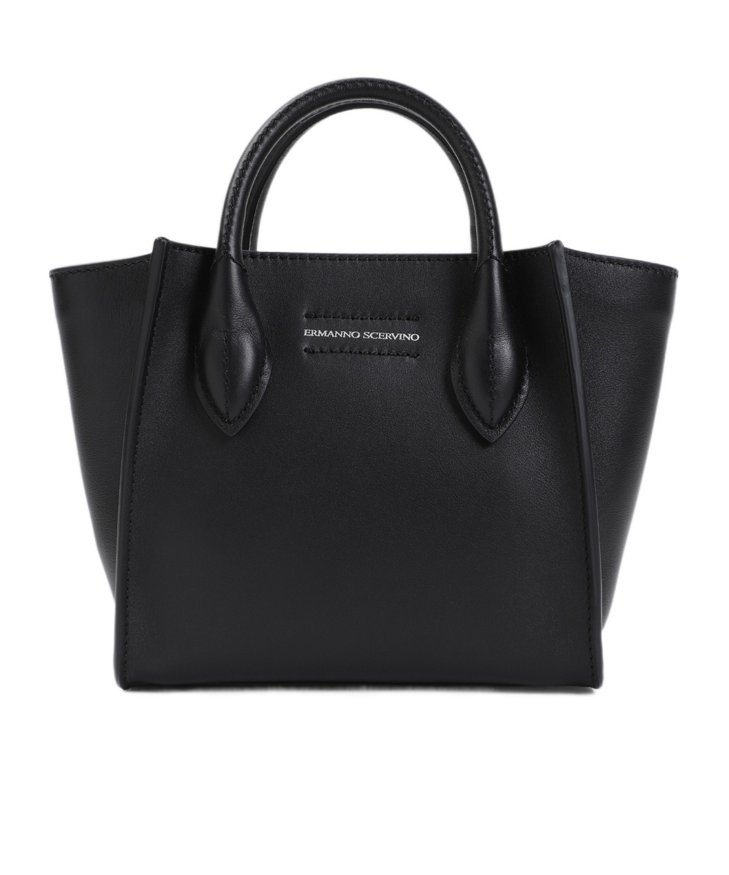 Ermanno Scervino Double Hand Shoulder Bag In Black