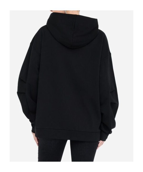 Liu •jo Crystal Embellished Hoodie In Black