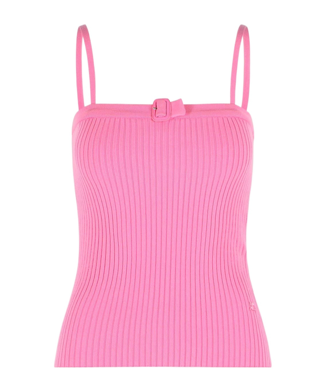 Courrèges Tank Top Viscose Blend Buckle Detail In Pink
