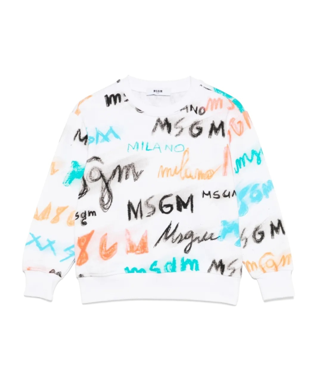 Msgm Logo-print Sweatshirt In White