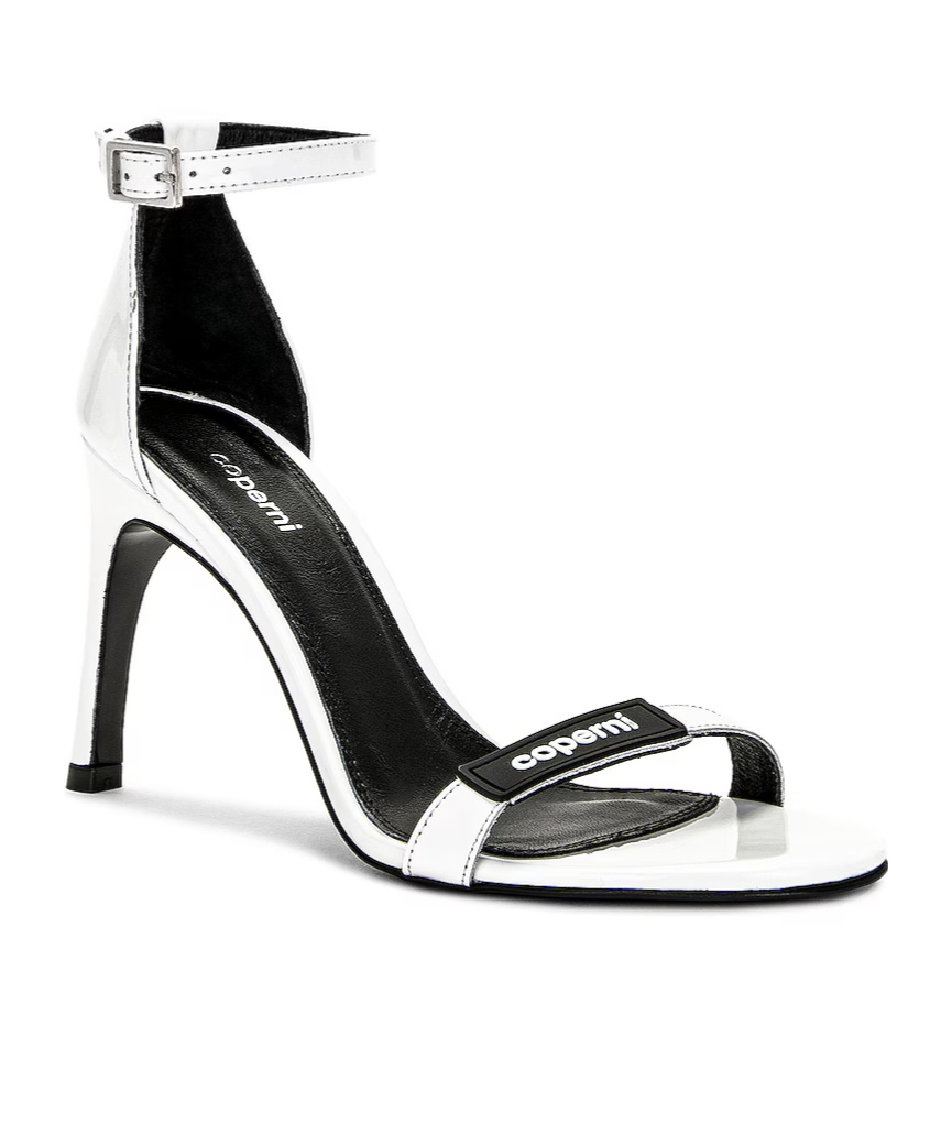 COPERNI CONTRAST-COLOR LOGO HIGH-HEELED SANDALS 