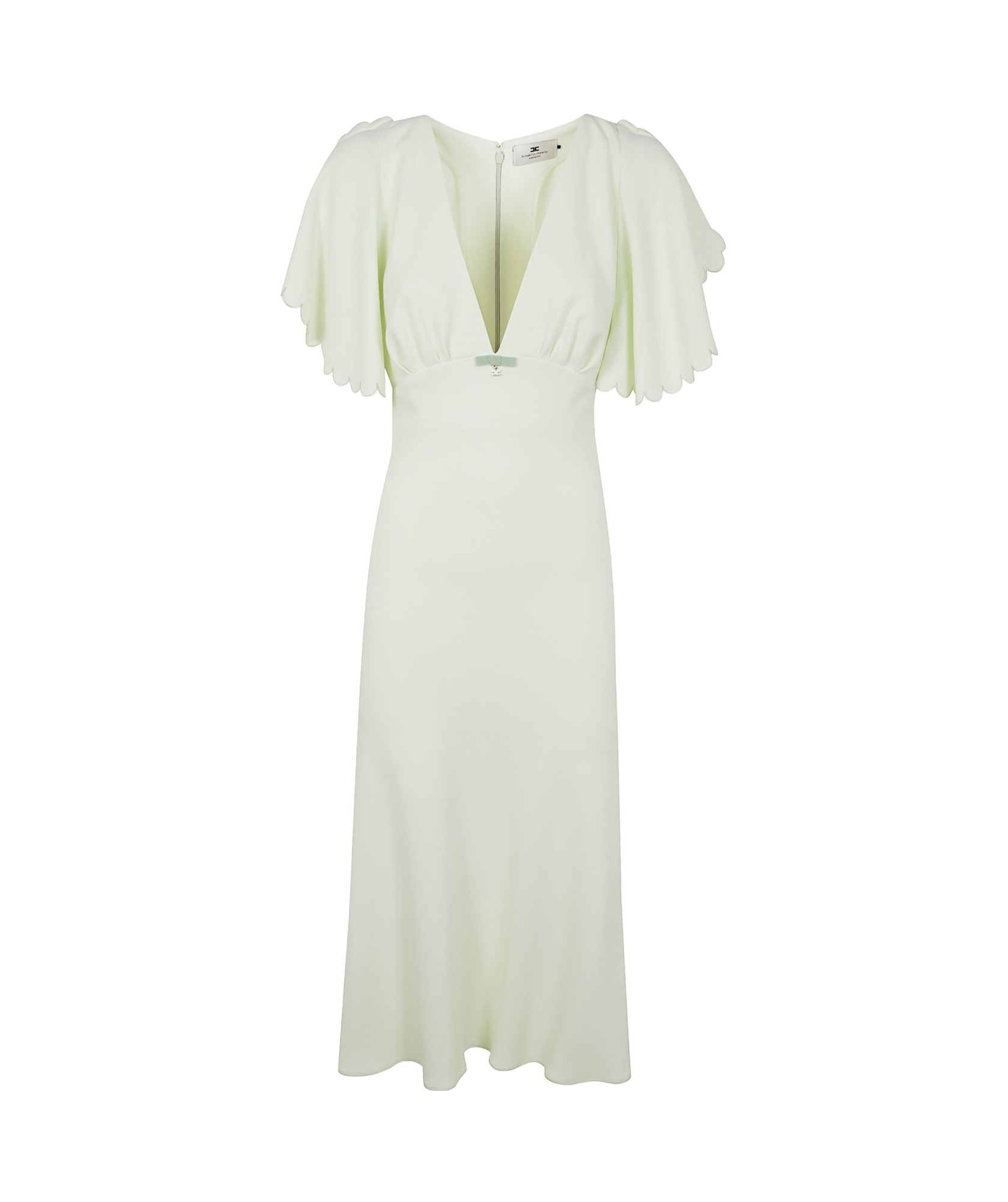 Elisabetta Franchi V-neck Midi Dress In White