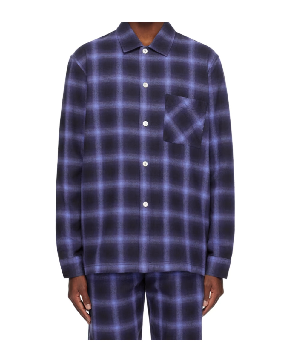 Tekla Checked Pajamas Shirt In Multi