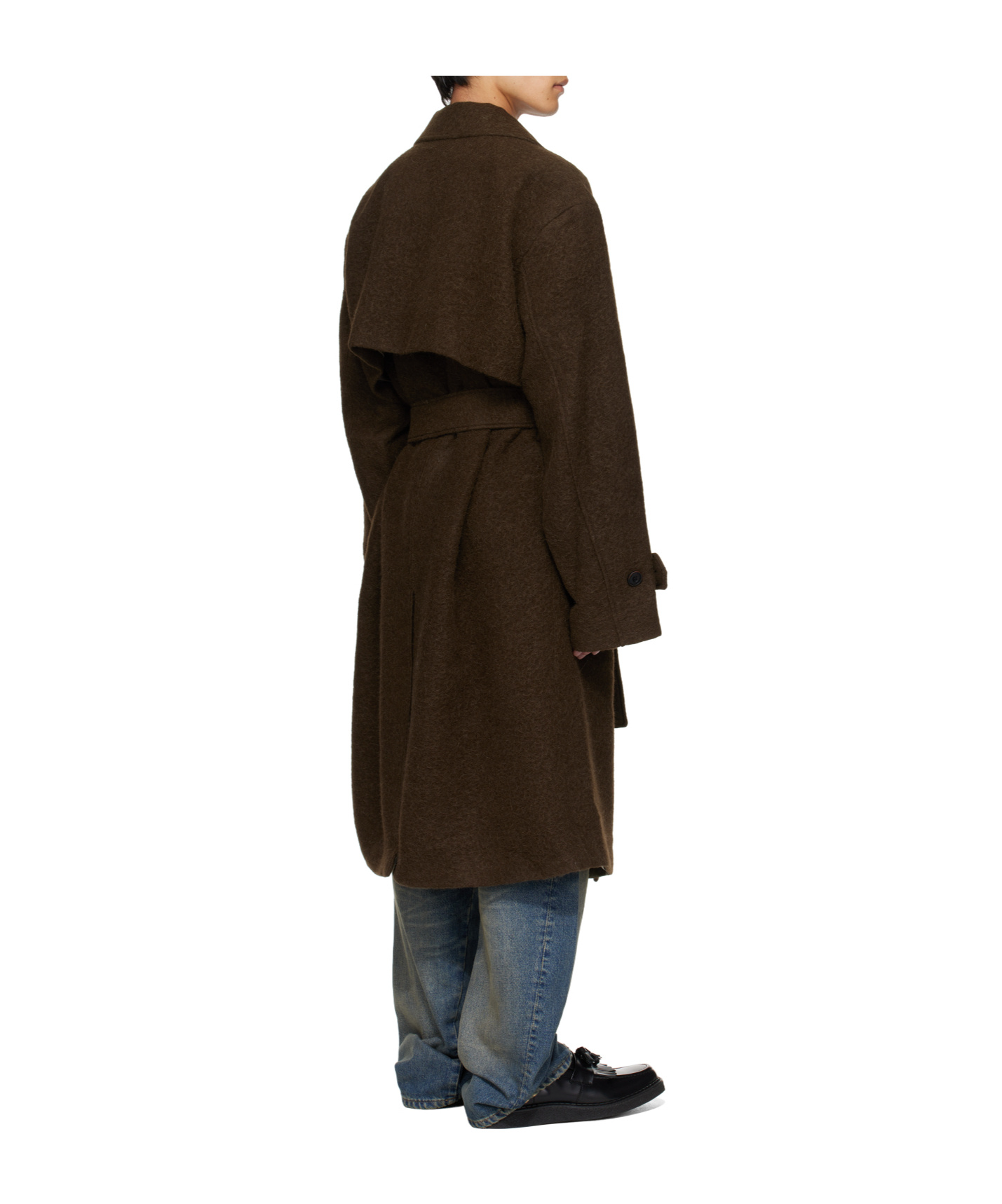 Andersson Bell Mattia Wool Robe Coat In Brown