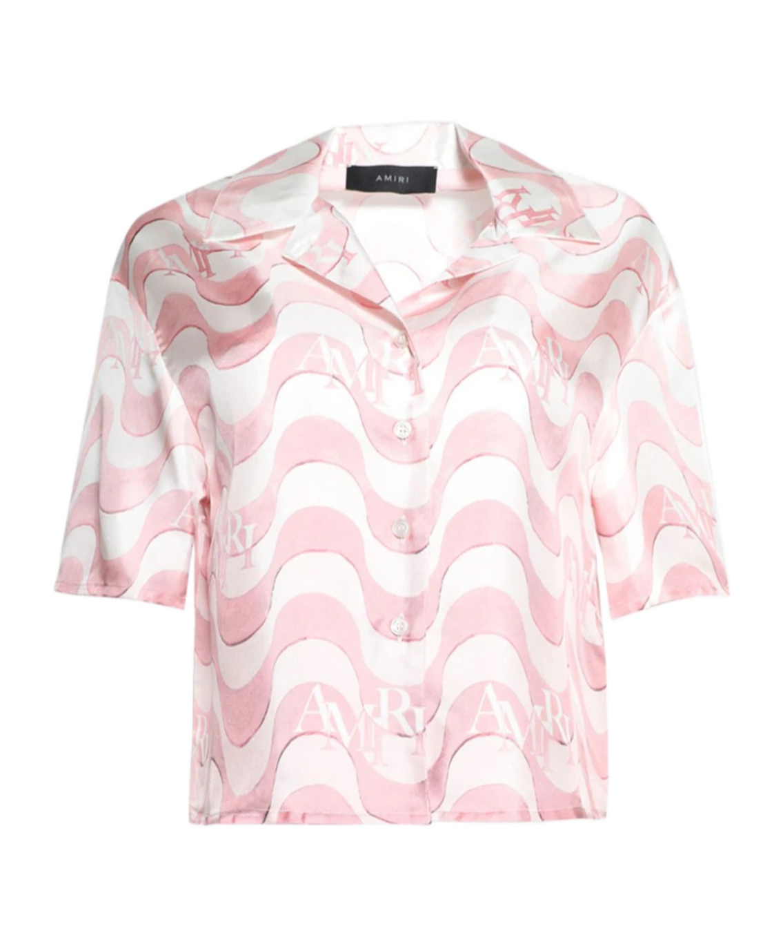 Amiri Staggered Button-down Shirt In Pink
