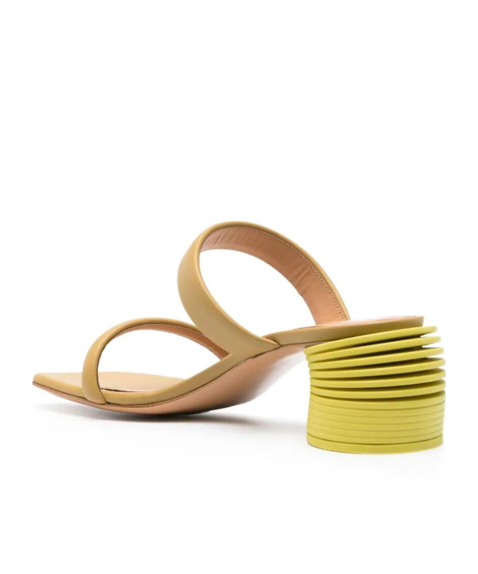 Off-white Woman Sandals Sand Size 8 Leather In Nude