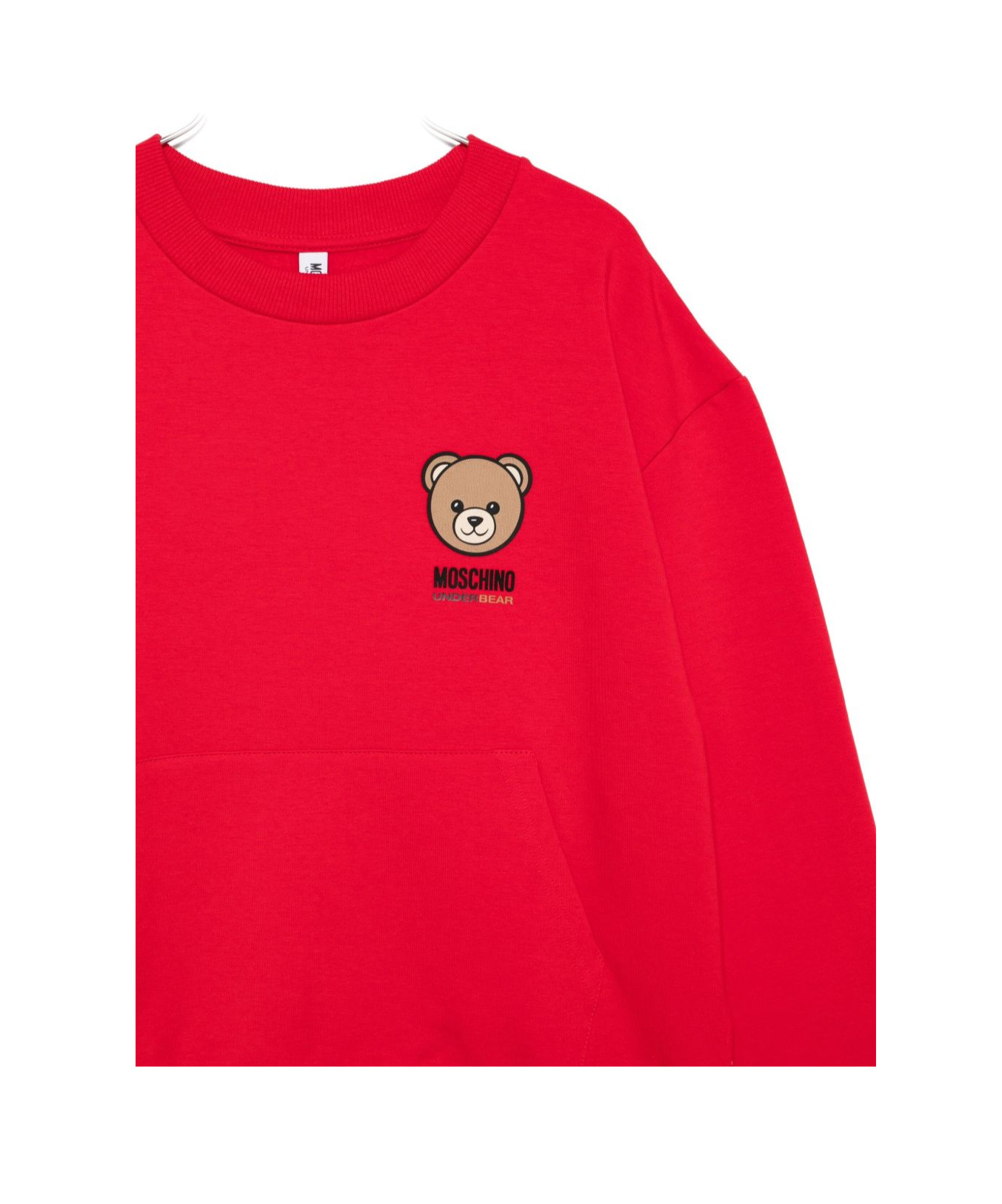 Moschino Teddy-print Sweatshirt In Red