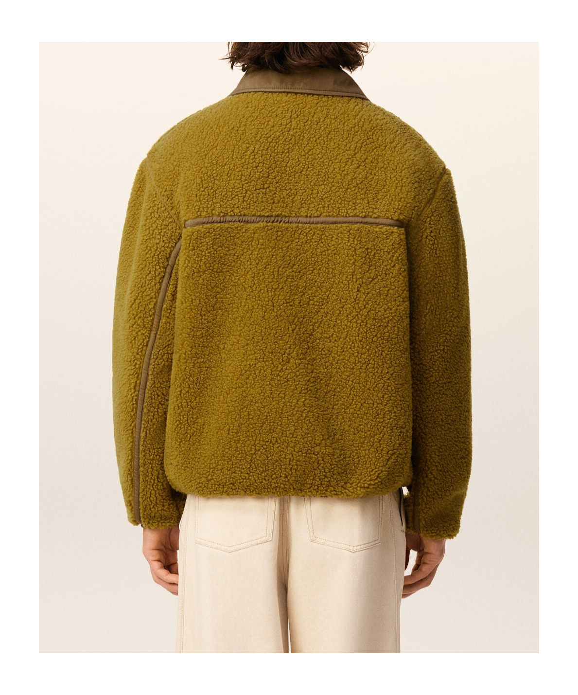 Ami Alexandre Mattiussi Ami Paris Zip Fleece Jacket In Brown