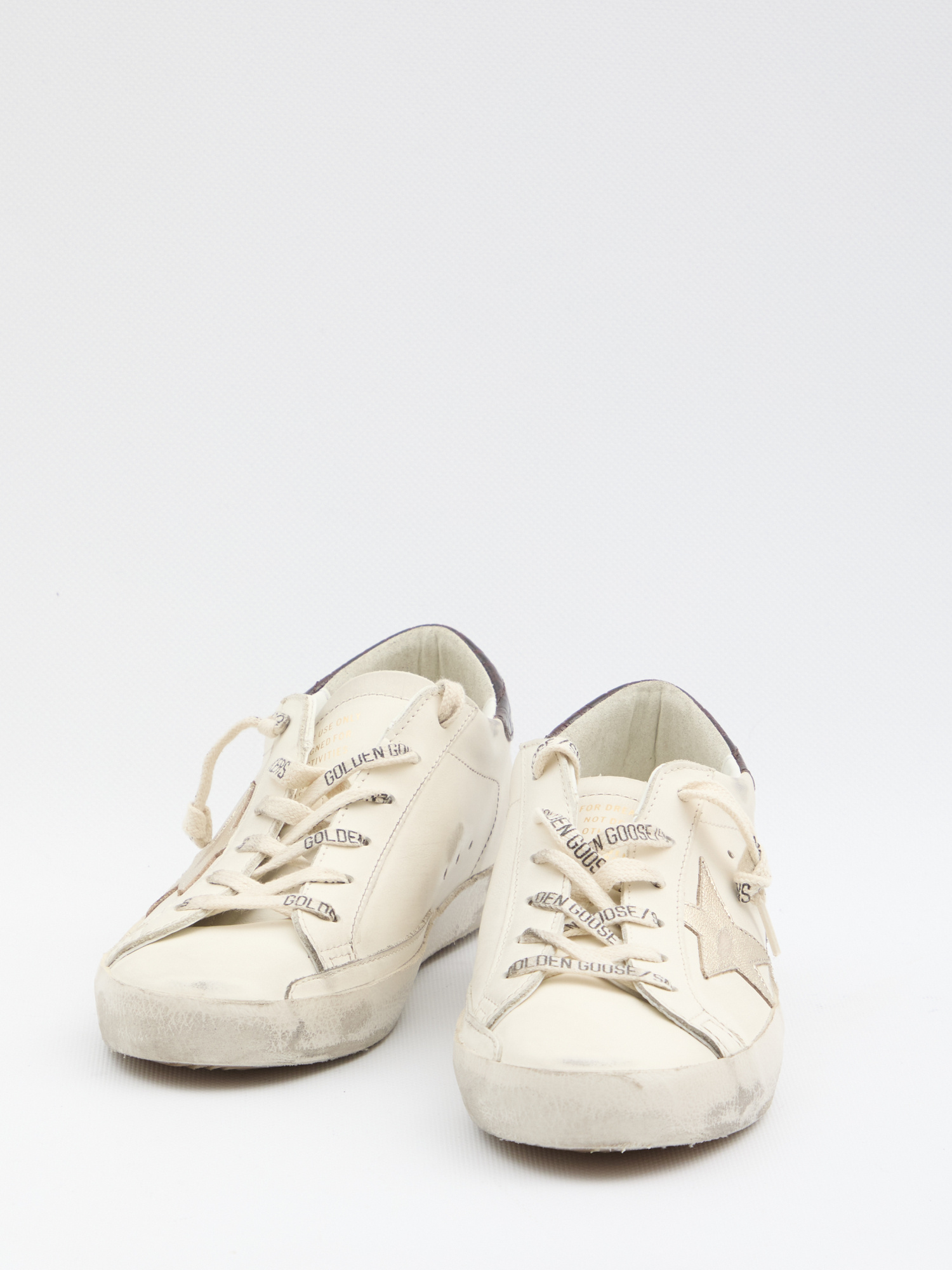 Golden Goose Classic Low-top Sneakers With Vintage Finish In Neutral