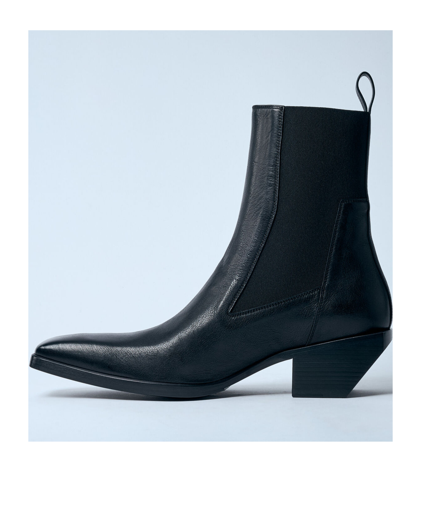 Rick Owens Square Toe Boots In Black