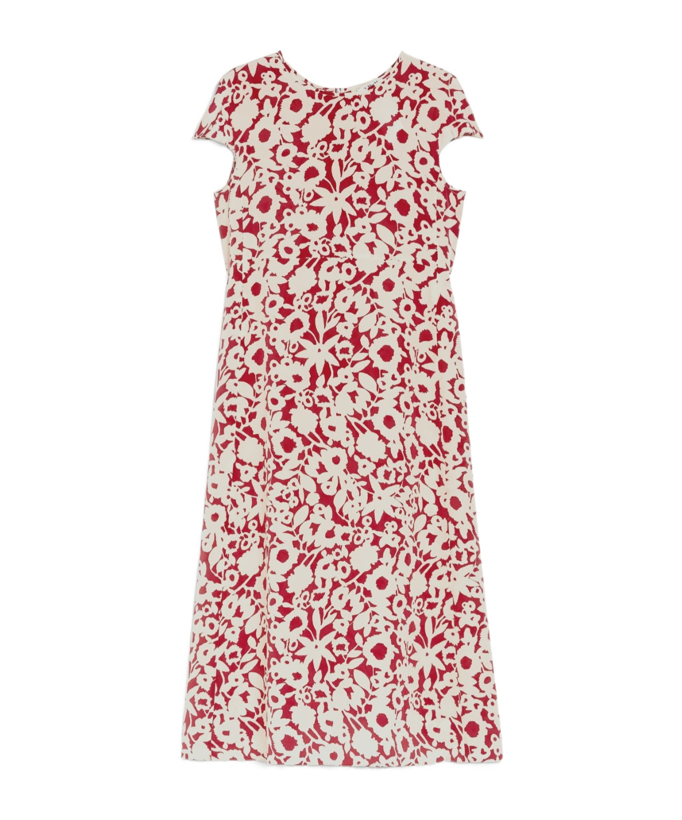 Max Mara Long Printed Crepe Dress In Multicolor