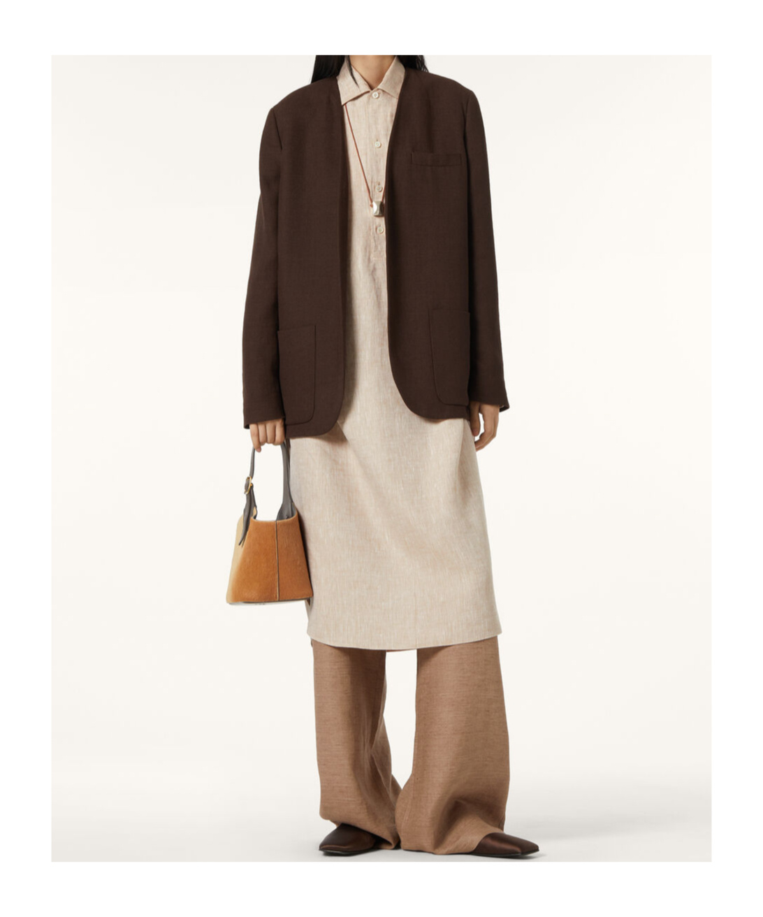 Loro Piana Lora Dress In Pine Bark
