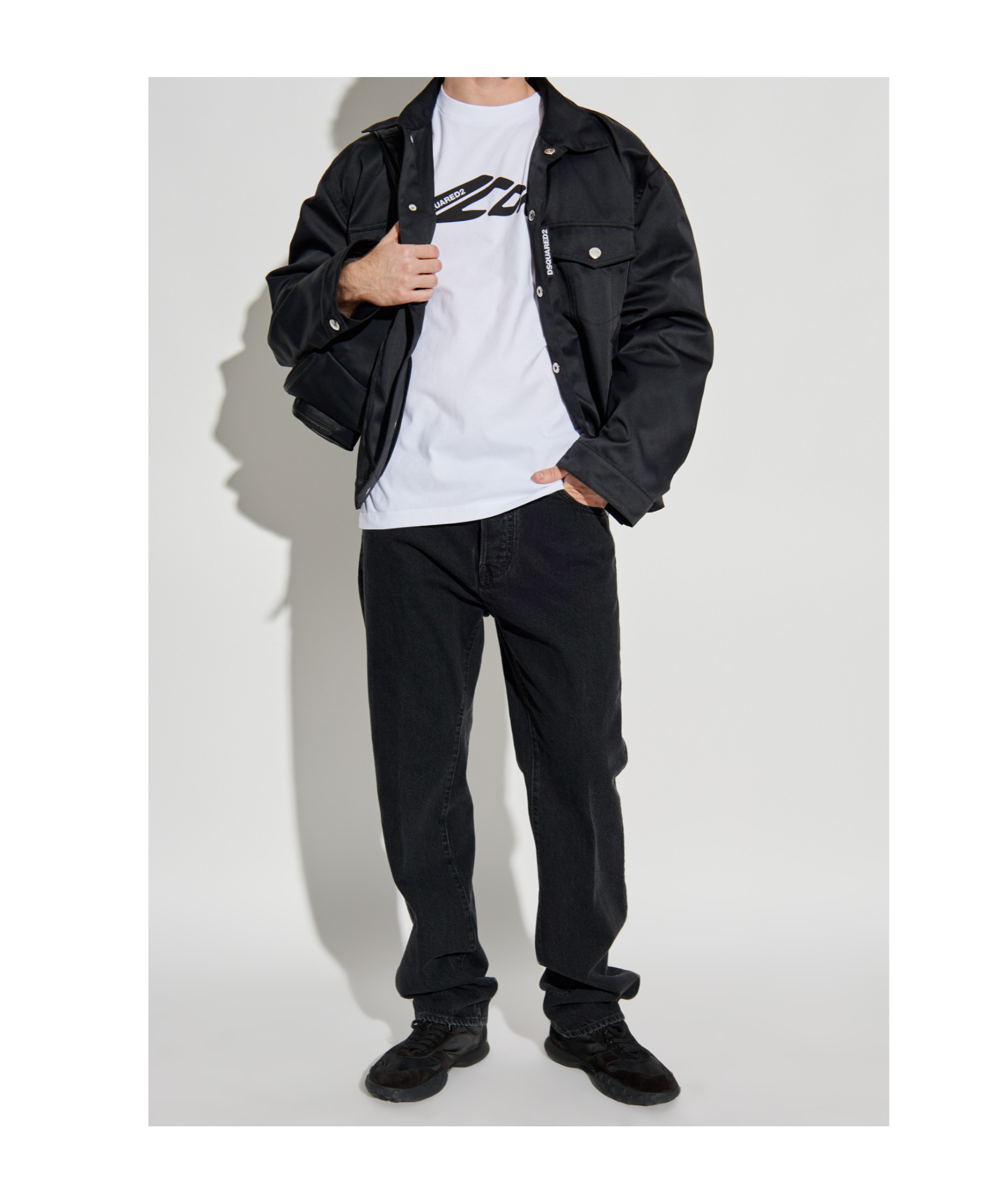 Dsquared2 Cotton Crew Neck T-shirt With Short Sleeves In Regular Fit In White