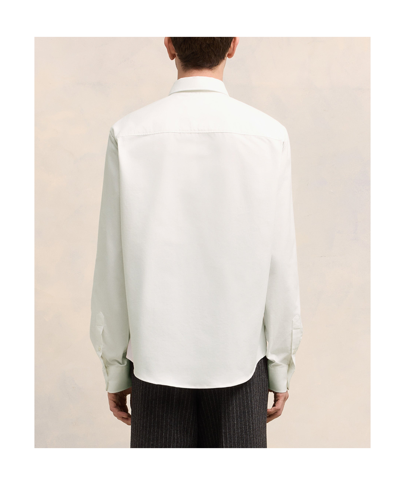 Ami Alexandre Mattiussi Ami Classic Button-down Shirt With Heart Logo In White