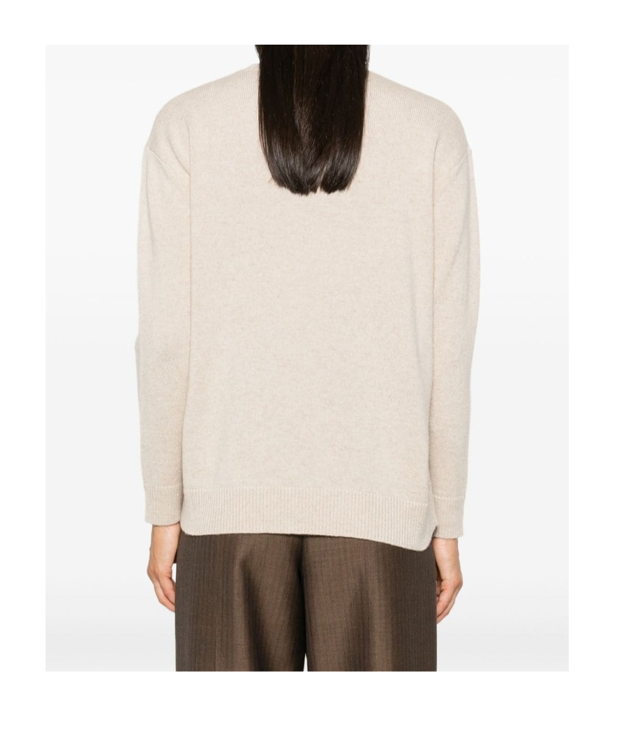 Max Mara Beige Sweatshirt With Decorative 1951 Motif In Neutral