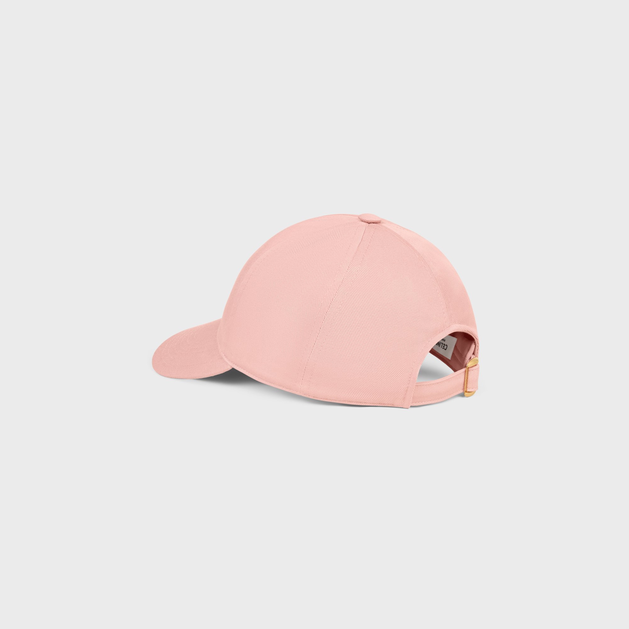 Celine Triomphe Baseball Cap In Gabardine Coton Washed In Pink