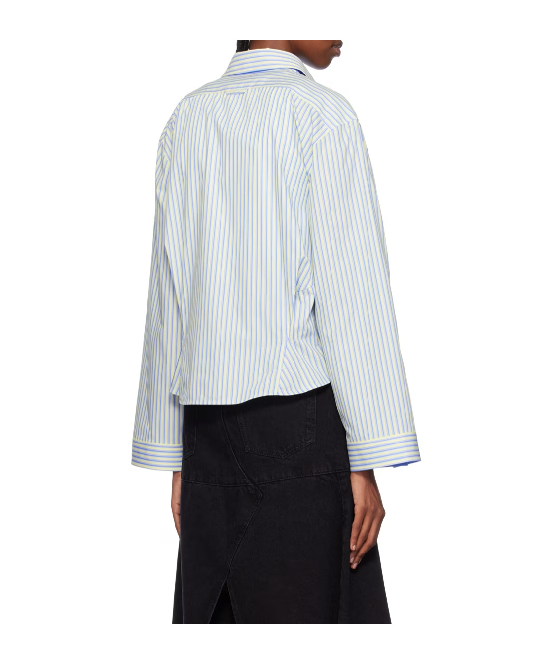 Shop Victoria Beckham Stripe Detail Shirt In Black