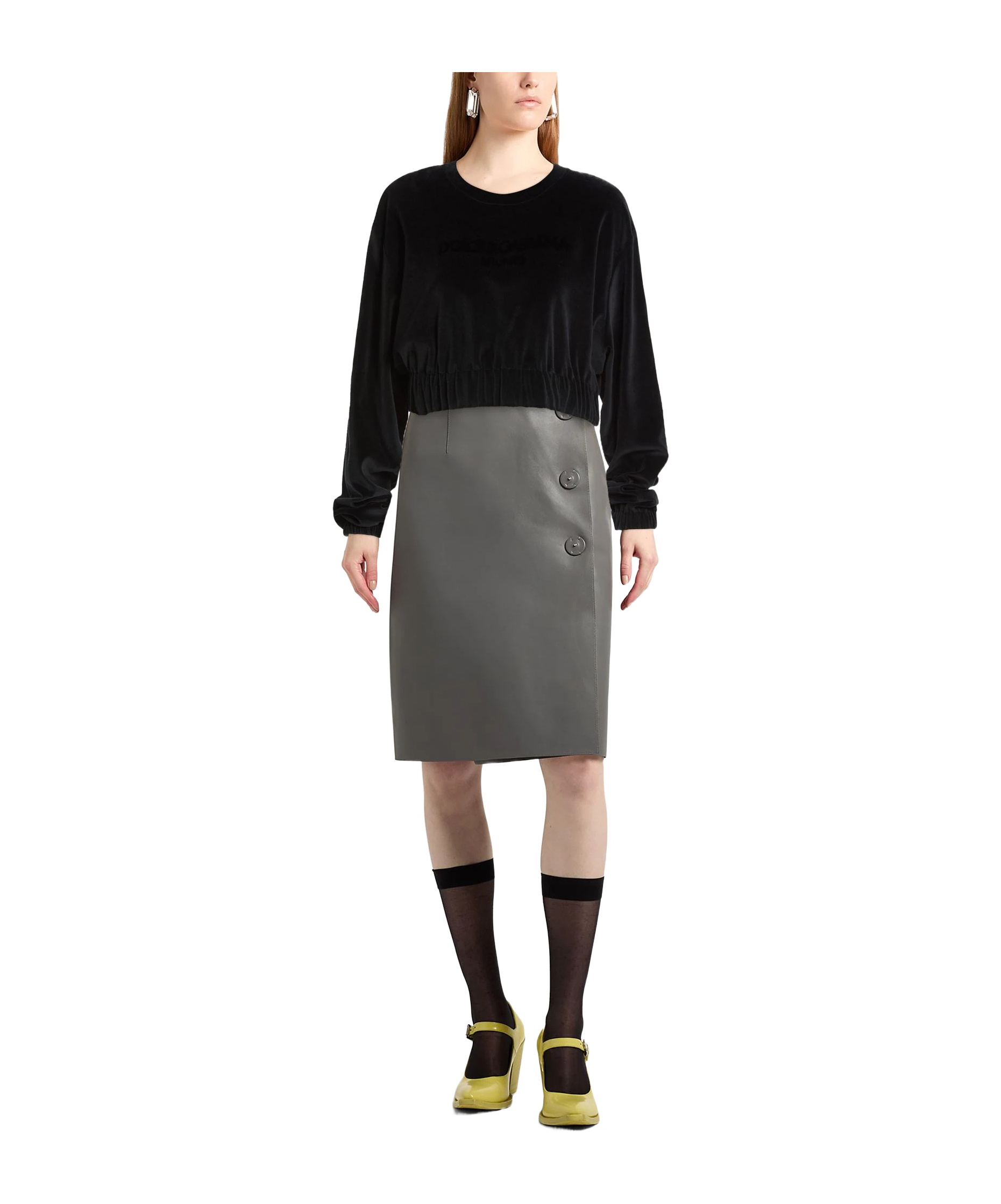 Dolce & Gabbana Solid Colour Sweatshirts In Black