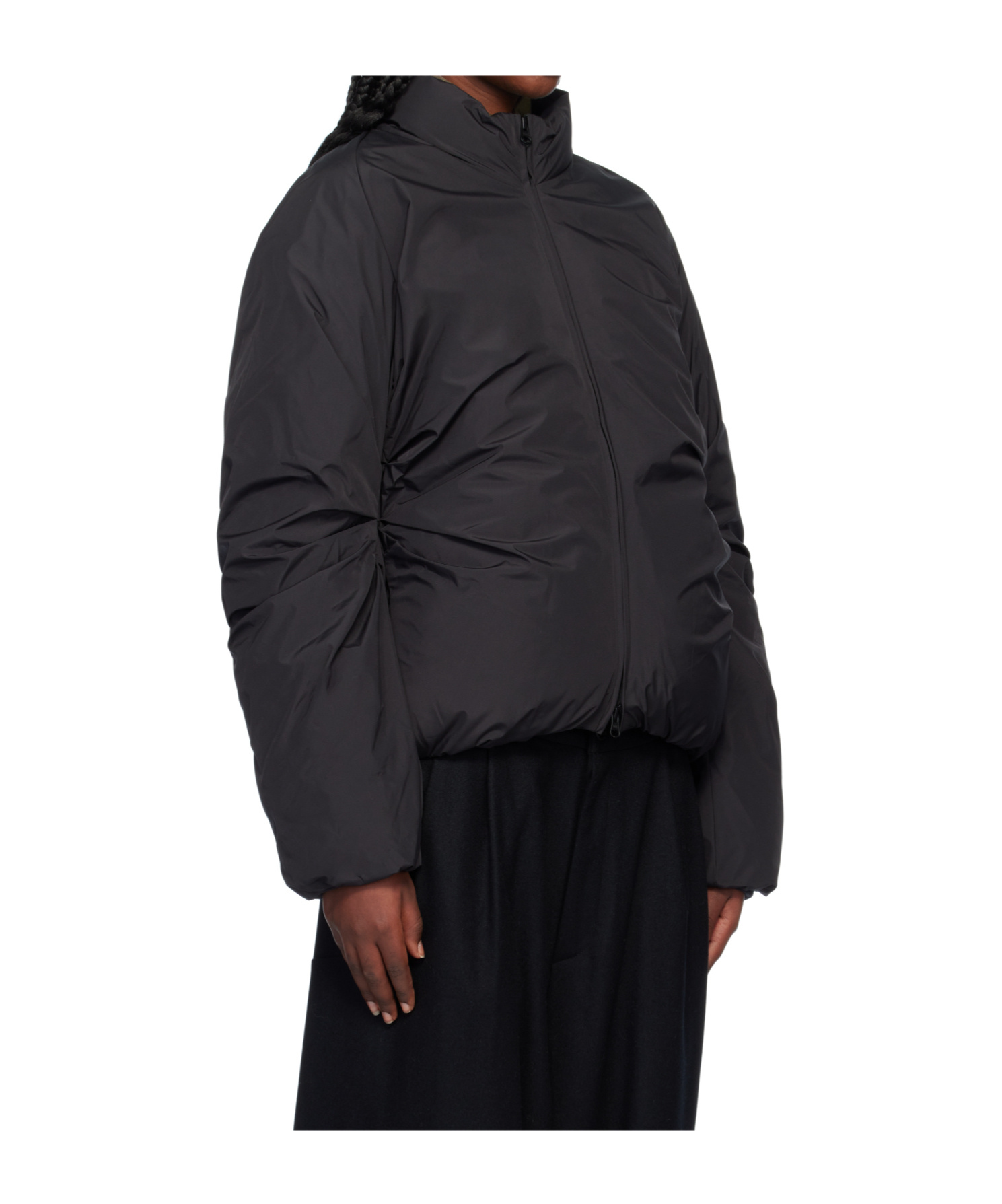 Post Archive Faction (paf) Zipper Down Jacket In Black