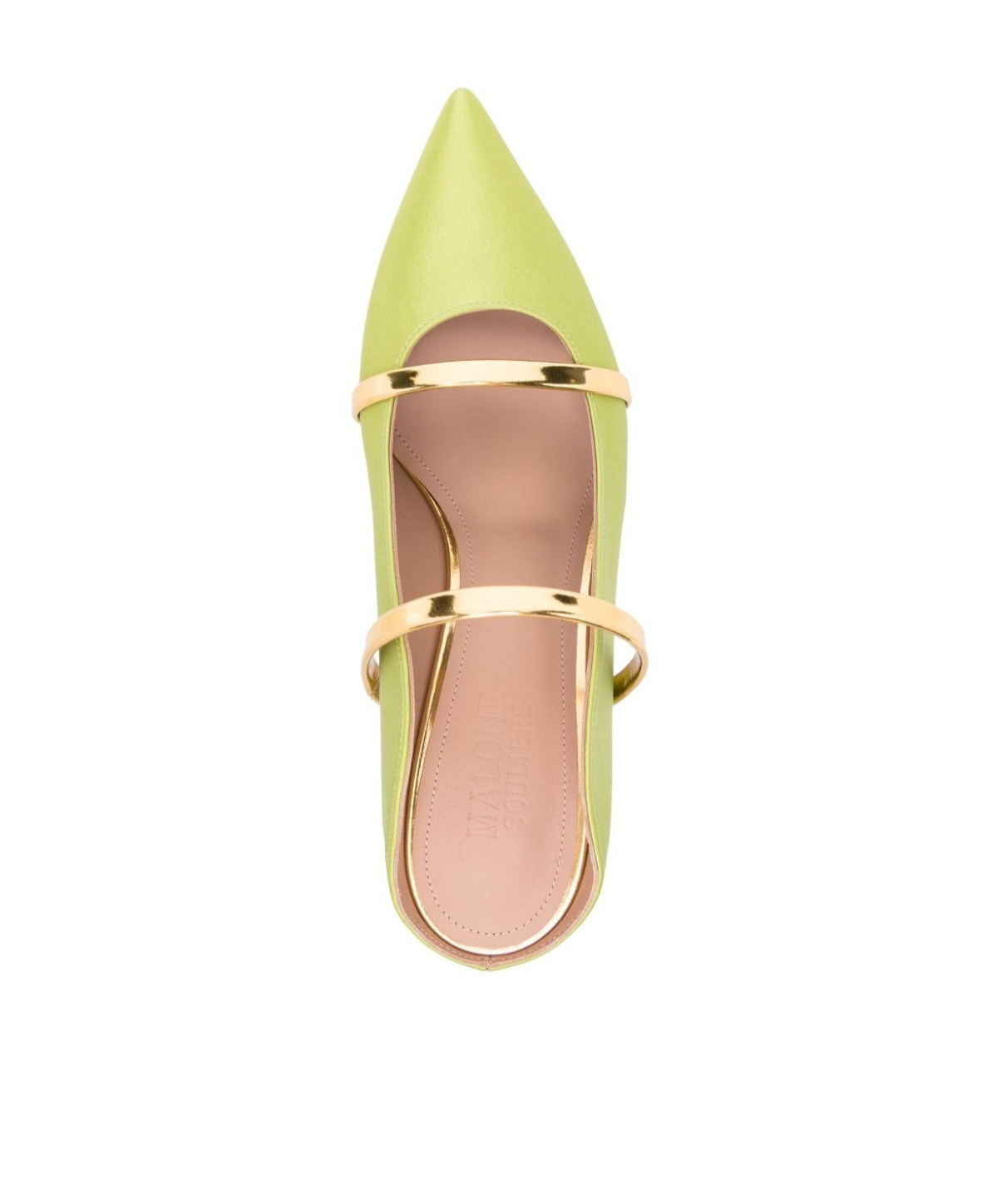 Malone Souliers Maureen 70mm Satin Mules In Green