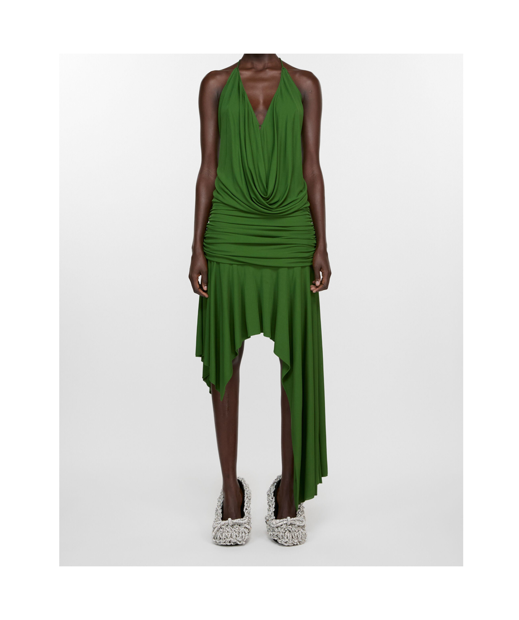 Acne Studios Women's Dikata Strap Dress In Green