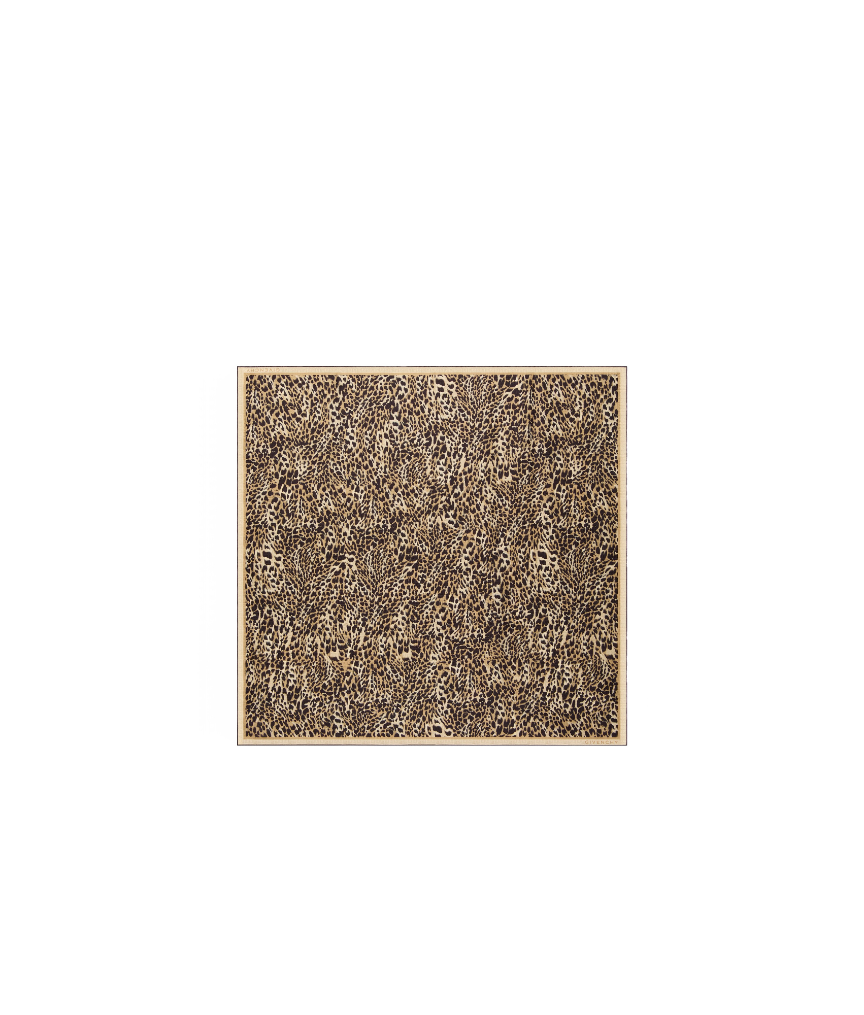 Givenchy Leopard Print Silk Square In Multicolor